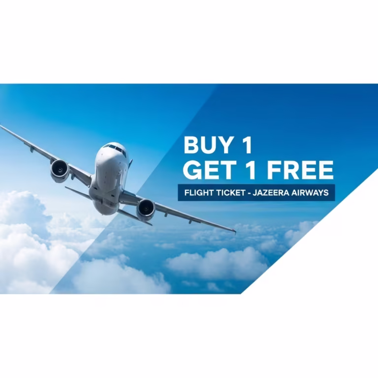 Jazeera Airways Announces Buy 1 Get 1 Free Flight Ticket Deal