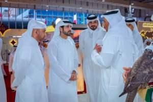 Sheikh Hamdan at Katara International Hunting and Falcons Exhibition